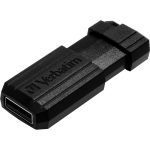 58612 - Verbatim 8GB PinStripe USB Flash Drive - Black (400 Bulk) - 58612