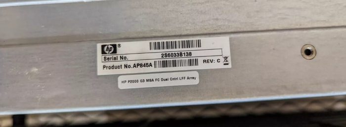 HP AP845A StorageWorks P2000 G3 MSA 3.5" Bays FC Dual Controller LFF - Image 2