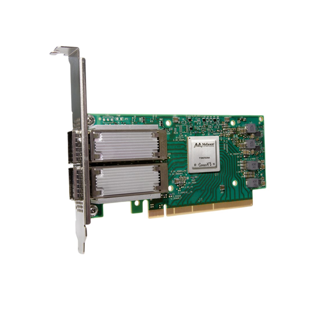 281065_0 Mellanox MCX556A-ECAT ConnectX-5 VPI Adapter Card EDR IB (100Gb/s) and 100GbE Dual-Port QSFP28 PCIe3.0 x16 RoHS R6 Tall Bracket New - Image 1