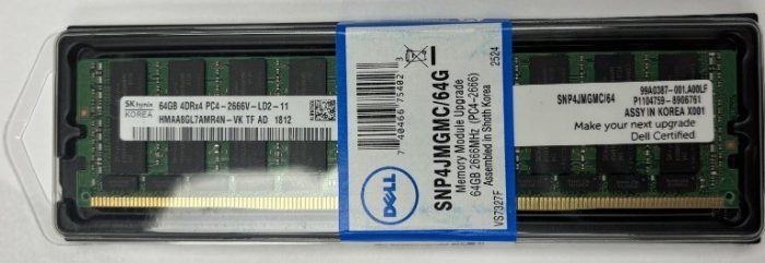 Dell 370-ADSI 64GB PC4-21300 DDR4-2666MHz 4Rx4 ECC Memory New - Image 4