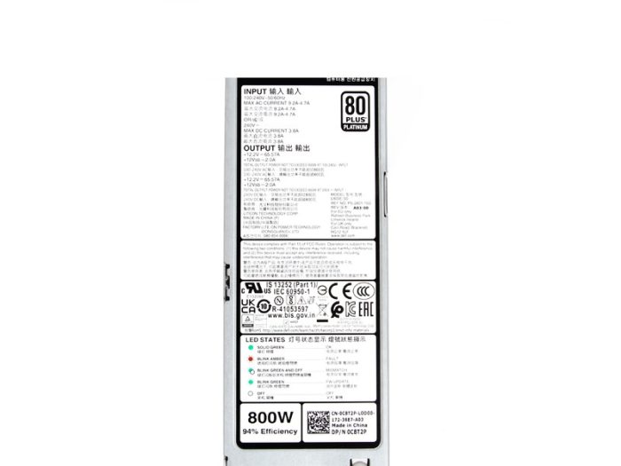 Dell D800E-S0-DELL 800W Hot Plug AC Power Supply for R6525 R750 - Image 4