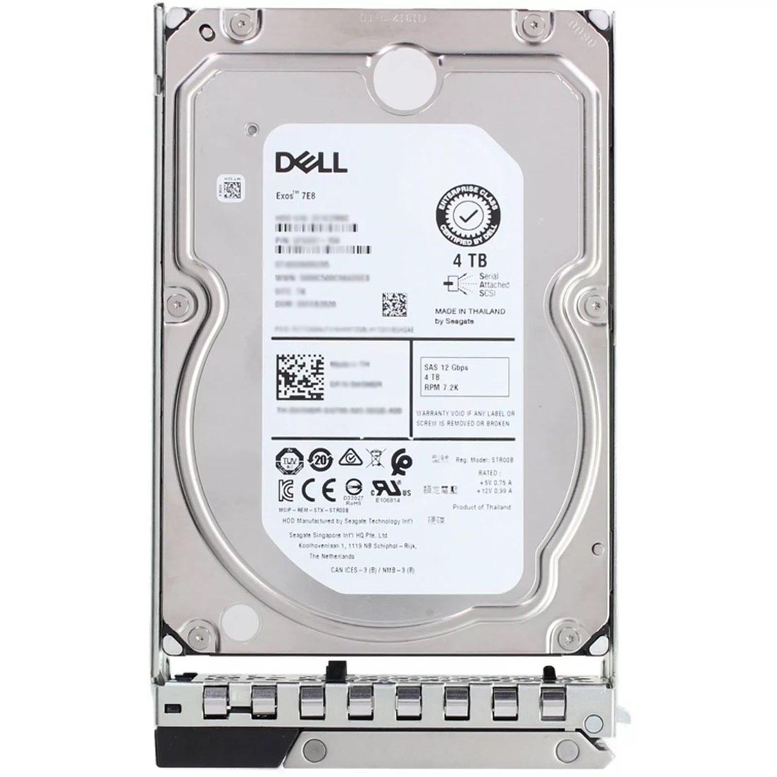 355867_0 Dell 400-ASNL 4TB 7.2K NL SAS 12Gbps 3.5inch Hot-Plug Hard Drive with 14G Tray - Image 1