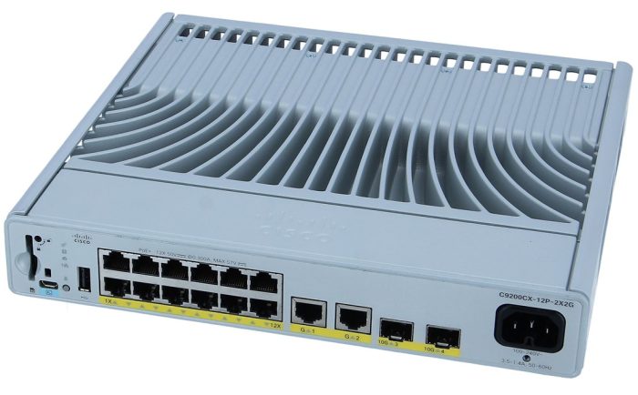 Cisco C9200CX-12P-2X2G-E Catalyst 12-Port 1G PoE+, 2x10G and 2x1G Ethernet Switch - Image 3