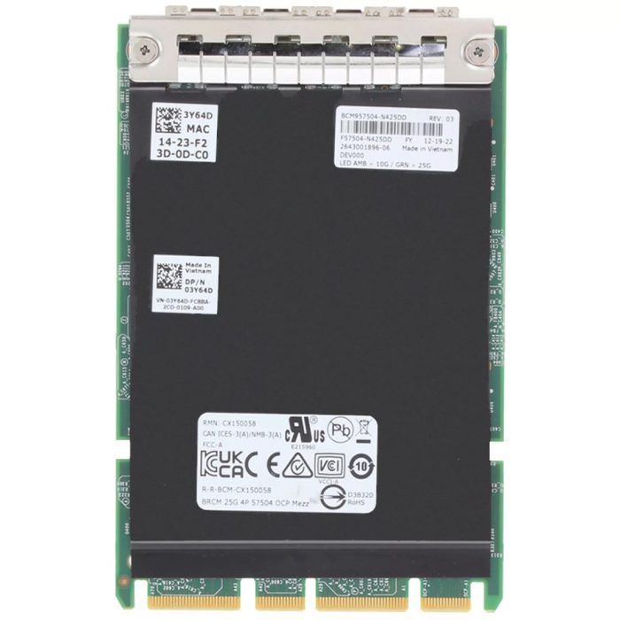 Dell X1KR4 Broadcom 57504 Quad Port 10/25GbE SFP28 OCP NIC 3.0 - Image 4
