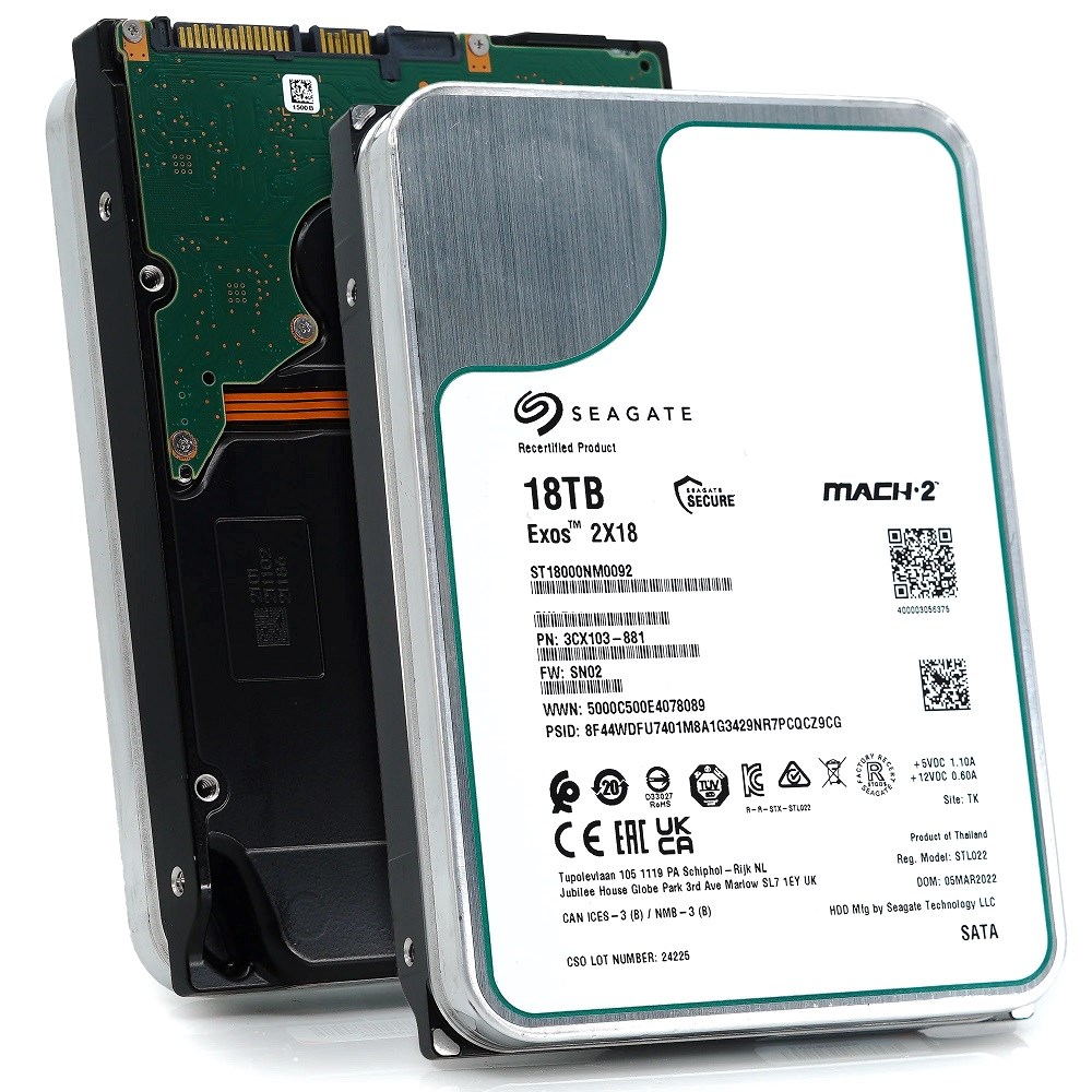 368568_0 Seagate ST18000NM0092 Exos 2x18 18tb 7200rpm Sas-12gbps 256mb Buffer 3.5inch Mach.2 HDD - Image 1