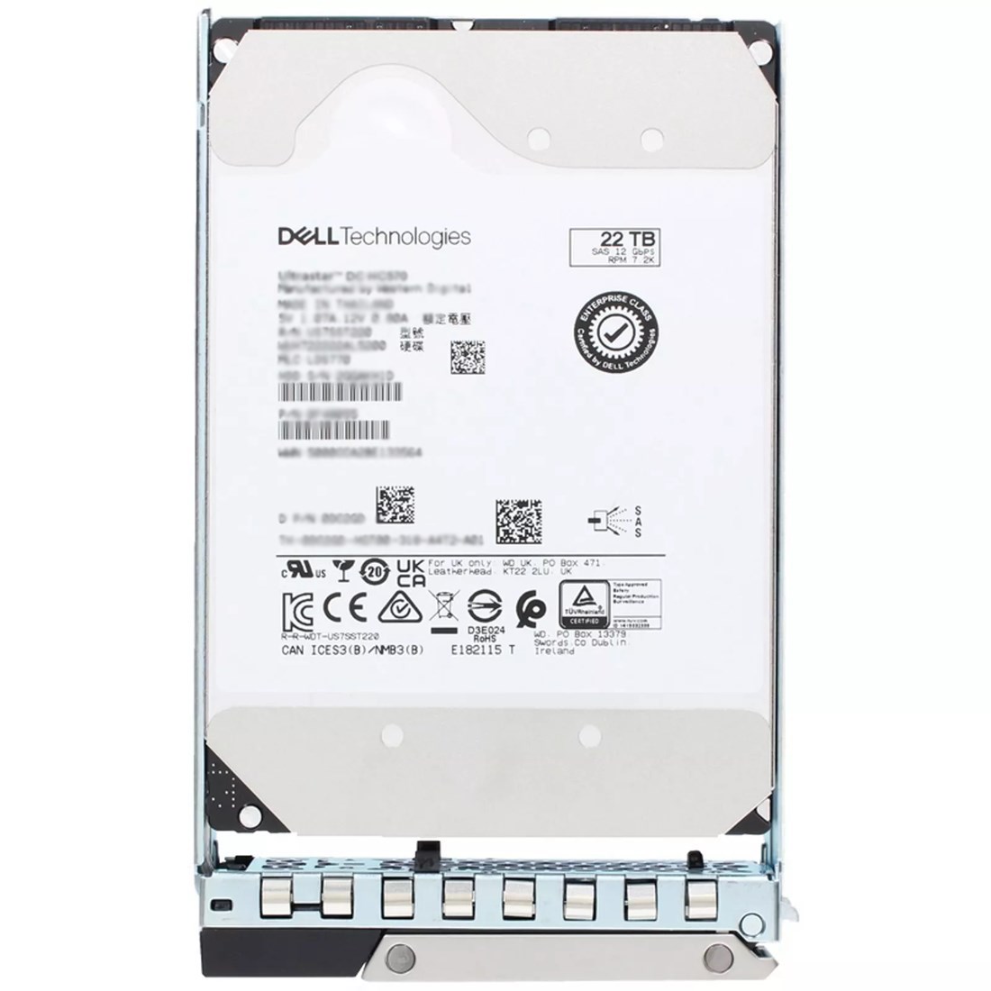 369092_0 Dell 400-BOZZ 22TB 7.2K SAS-12Gbps 512e 512MB 3.5inch Hot-Plug Hdd - Image 1