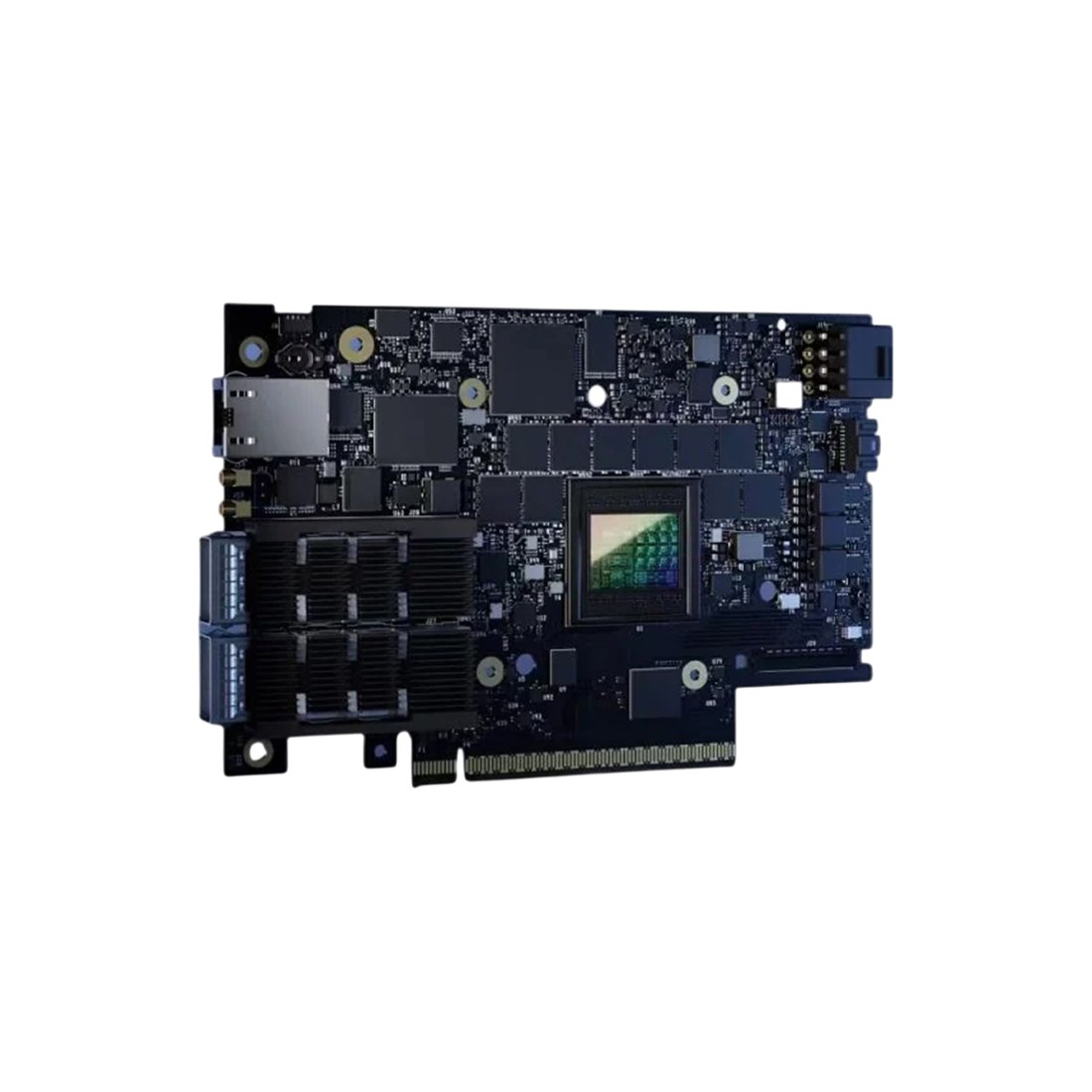 384045_0 NVIDIA 900-9D3B6-00CC-EA0 BlueField-3 B3210E E-Series FHHL DPU 100GbE (default mode) / HDR100 IB Dual-port QSFP112 PCIe Gen5.0 x16 with x16 PCIe extension option 16 Arm cores 32GB on-board DDR integrated BMC Crypto Enabled - Image 1