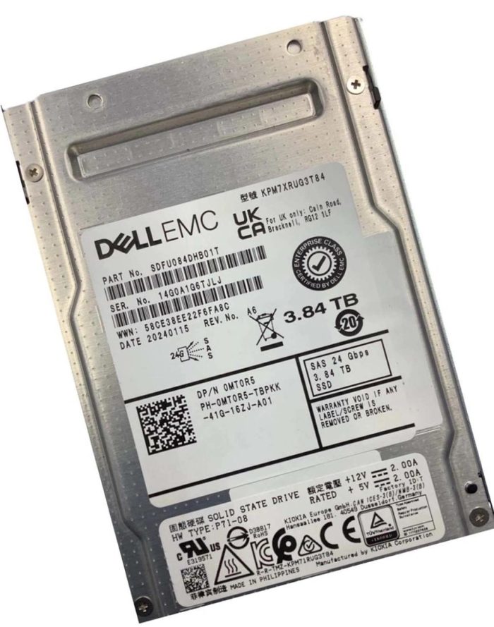 Kioxia KPM7XRUG3T84 PM7-R Series 3.84TB SAS 24Gb/s SIE 2.5inch Internal SSD Brand New - Image 4
