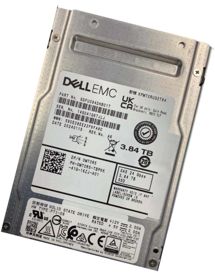 Kioxia KPM7XRUG3T84 PM7-R Series 3.84TB SAS 24Gb/s SIE 2.5inch Internal SSD Brand New - Image 6