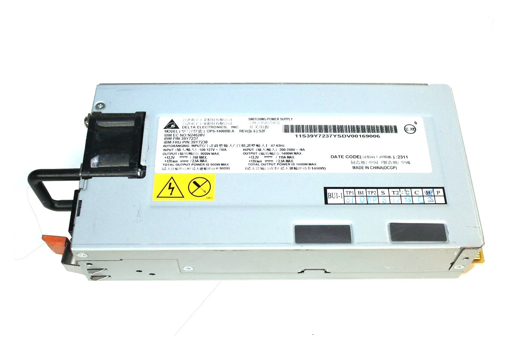 39Y7237-o 39Y7237 - IBM 1400-Watts 200-240V Power Supply For xSeries X3750 M4 - Image 1