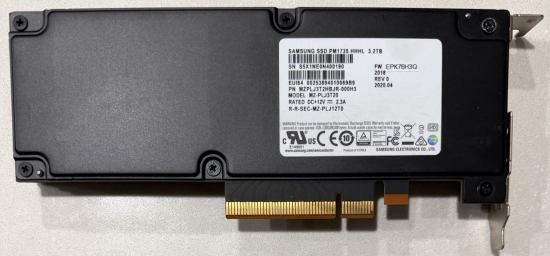 421349_0 Samsung PM1735 MZPLJ3T2HBJR-000H3 SSD 3.2 TB Pci Express x8 (NVMe) HPE OEM Brand New - Image 1