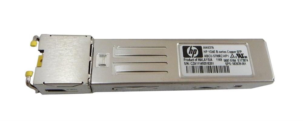 582639-001-A HP 582639-001 1 x 1000Base-T Gigabit Ethernet SFP Transceiver Module - Image 1