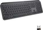 920-009294 - Logitech MX Keys Advanced Wireless Illuminated Keyboard, Bluetooth USB-C - Graphite - With Free Adobe Creative Cloud Subscription