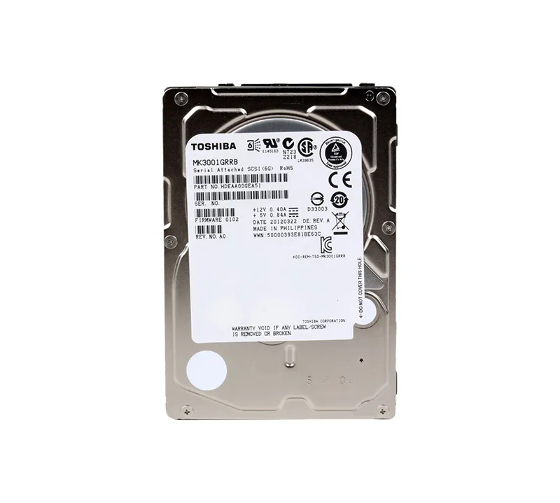 HDEAA00GEA51.webp HDEAA00GEA51 - Toshiba 300GB 15000RPM SAS 6Gb/s 32MB Cache 2.5-in HDD - Image 1