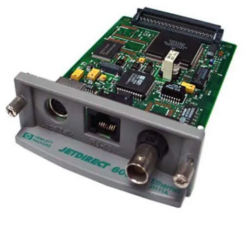 J3111A J3111-61001 - HP JetDirect 600N 1 x Port 10Base-T + 1 x Network 10Base-2 BNC + 1 x Network LocalTalk 8-Pin Ethernet Print Server Internal Card - Image 1