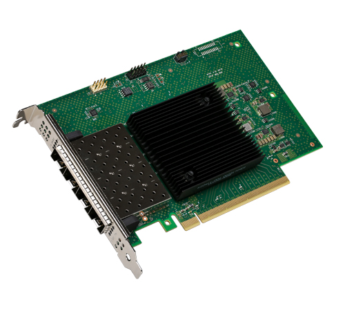 P08458-B21 HPE P08458-B21 Intel E810-XXVDA4 Ethernet 10/25GB 4-Port SFP28 PCIe Full-Height Adapter New - Image 1